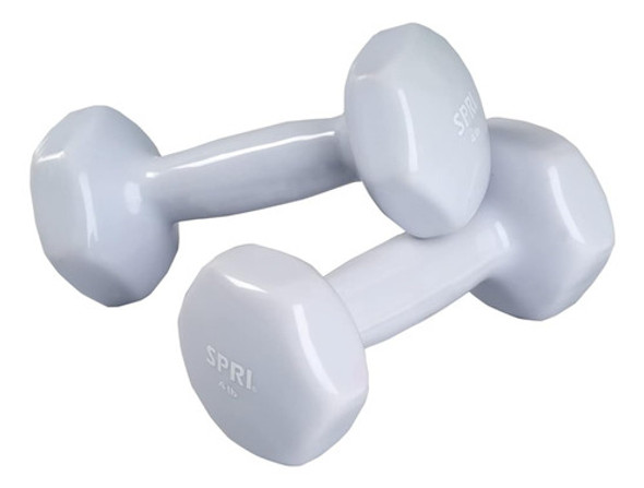 ~? Spri Dumbbells Hand Weights Set Of 2 - 4 Lb Vinyl Coated 0