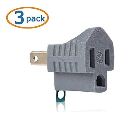 Asuntos De Cable (paquete De 3) Polarizadas Tierra En Gris ( 1