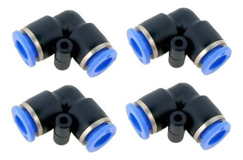 Conexão Cotovelo Engate Rápido Mangueira Tubo 12mm - 4 Peças 0