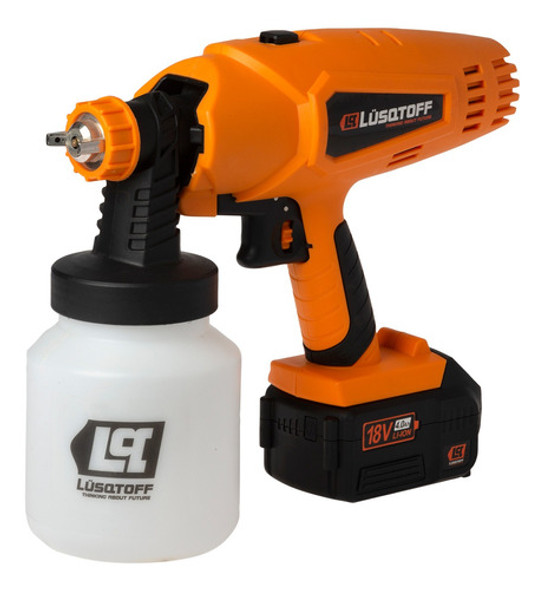 Pistola Pintar Maquina Inalámbrica 18v Batería Lusqtoff Ll32 0