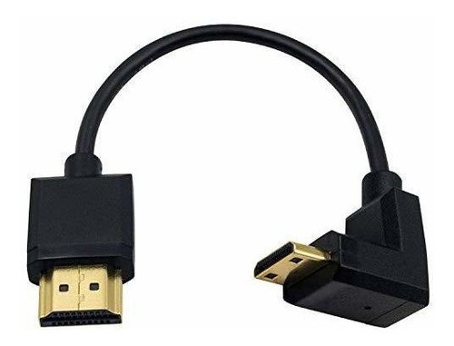 Cable Mini Hdmi 90 Grados A Hdmi, 0.15 Metros 4k Hdmi 2.0 0