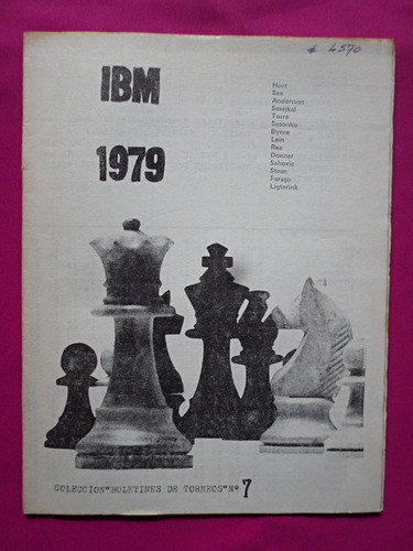 Ajedrez - Ibm 1979 Coleccion Boletines De Torneos N° 7 1