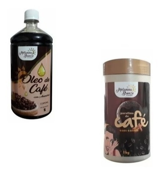 Parafina De Café 930g  + Óleo De Café 1l Melanina Bronze 0