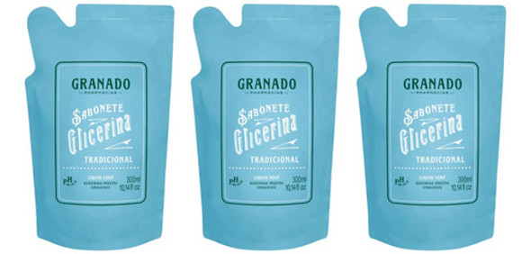 Granado Glicerinado Tradicional Sab Líq Ref 300ml (kit C/03) 0