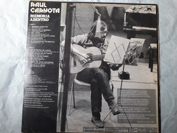 Raúl Carnota - Memoria Adentro - Lp Vinilo Kktus 1