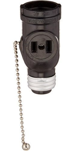 Leviton Adaptador Portalámparas Con Cadena De Encendido 1406 0