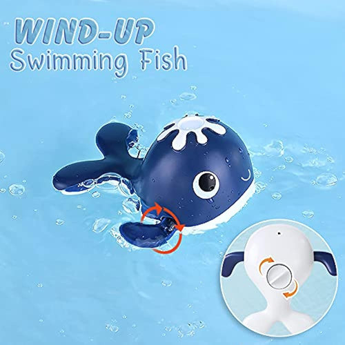 Bessentials Magnet Baby Bath Fishing Toys - Wind-up Swimming 1
