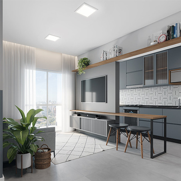 Lâmpada Avant Plafon Led Embutir  Pop 30w Quadrada 4000k 1