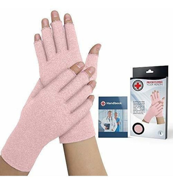 Guantes De Compresión De Artritis Color Rosa Talle M 0