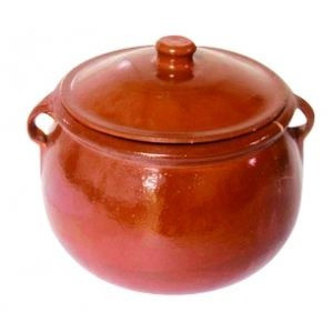 Olla Bombé C/tapa Cerámica Vitr Miel Corzana   C.304 4,5lt 0
