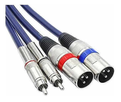 Tisino Dual Xlr Macho A Macho Rca Hifi Estéreo Cable De Audi 0