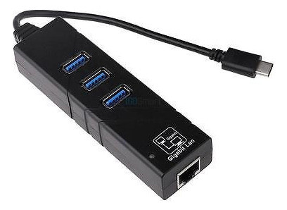 Tipo C De Usb A Usb 3.0 Hub Con Adaptador De Red Lan Etherne 1