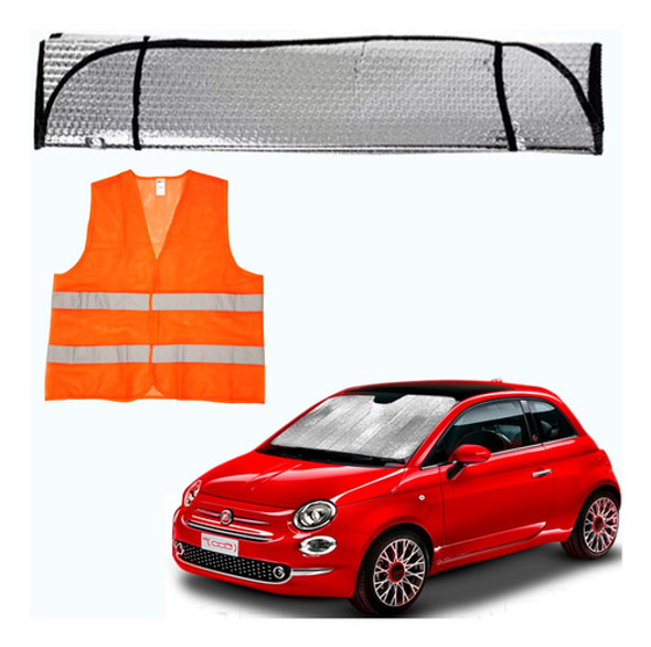 Parasol Autoplegable Metalizada + Chaleco Reflectivo 0