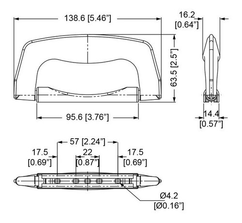 Manija Plástica Maletín Penn Elcom H1425 Anvil Rack Xpro 1