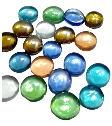 Gemas De Vidrio Bolsa  De 50 Unid Aprox Colores Variados 0