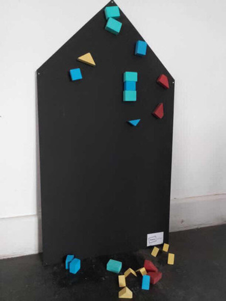 Pizarra Negra Casita Magnetica 90 X 50,pizarron Didáctico 1