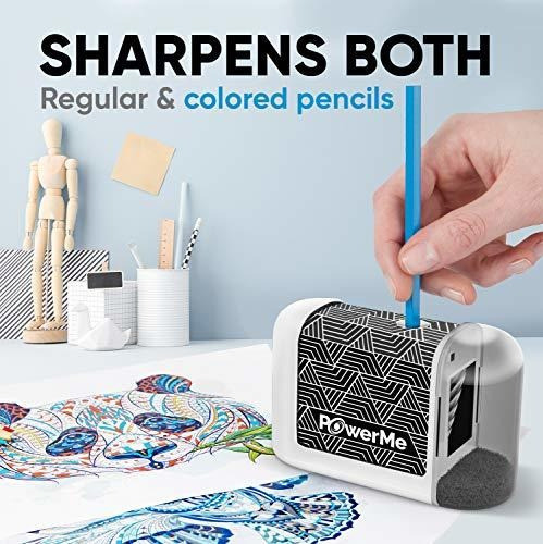 Powerme Sacapunta Electrico A Pilas Aa (blanco) 1