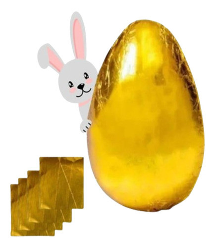 50 Folhas De Papel Chumbo Grande 43x59cm Amarelo Ouro Embale 0