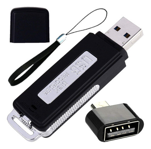 Grabador De Voz De Audio Digital Usb Activado Mini Espía Gra 0