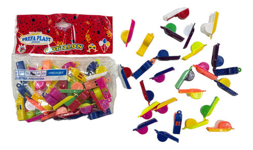 Silbatos Plàstico ( Cotillòn ) *36und 0