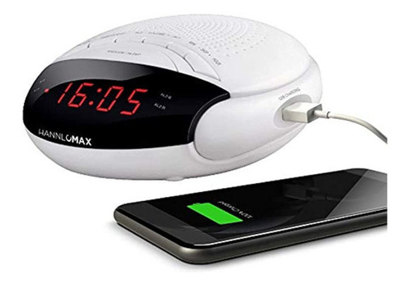 Hannlomax Hx-200 Radio Reloj Despertador, Radio Pll Fm, Con 0