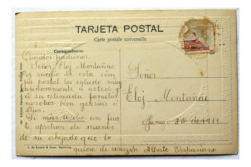Teatro Colon 1911 Tarjeta Postal ,color . 1