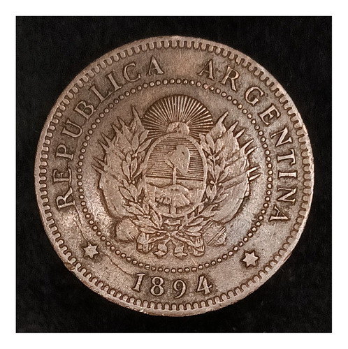 Argentina 1 Centavo 1894 Mb Cj 49.1 Fecha Normal 1