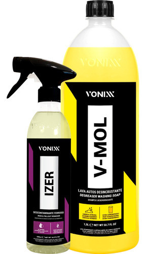 Shampoo Automotivo V-mol 1,5l Removedor Ferrugem Izer 500ml 0