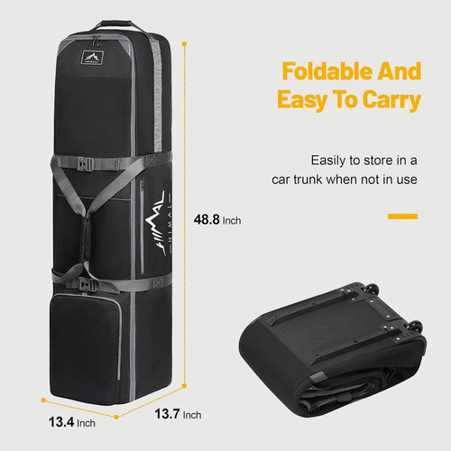 Bolso De Viaje Golf Con Ruedas, Resistente Y Durable 1