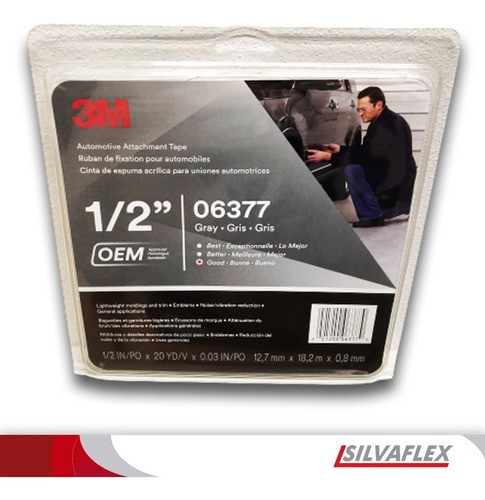 Cinta 3m Adhesiva Bifaz 12,7mm X 18mts Automotriz 3m 06377 1