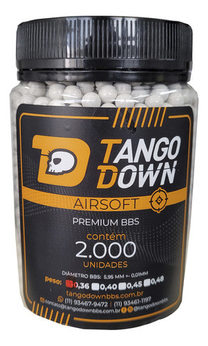Bb's 0,32 Gr 2000 Tango Down Airsoft Munição Sniper Series 0