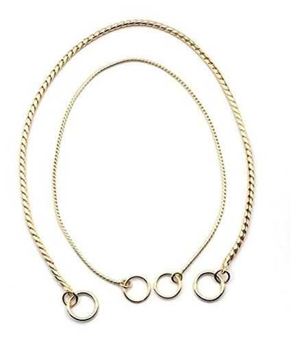 Sgoda Oro Collar Cadena Perro Choke Mascota Collar De Serpie 0