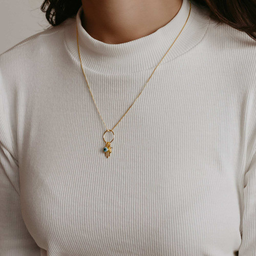 Colar Pingente Triplo - Banhado Em Ouro 18k 0