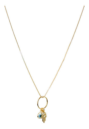 Colar Pingente Triplo - Banhado Em Ouro 18k 1