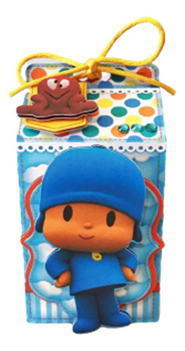 30 Cajitas Milk Box En 3d Grandes De Pocoyo 0