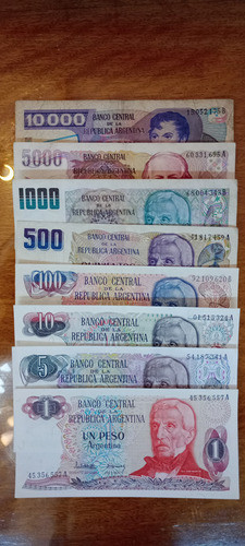 Billetes Argentinos Peso Argentino 1983-85serie 8 U. N824 0