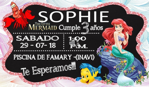 Video Tarjeta Invitación Digital- Sirenita 0