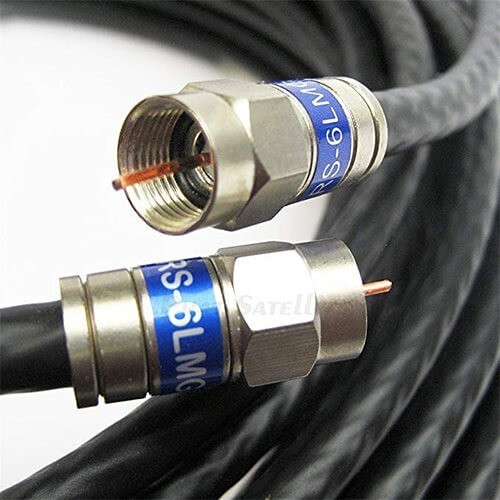 Cable Coxial Armado 4 Metros Negro Con Conectores 1