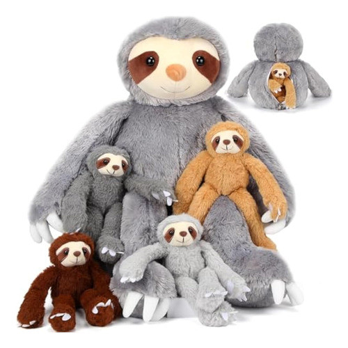 Libima Juego De 5 Juguetes De Peluche De Perezoso, 0