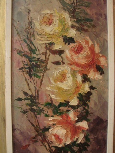 Thomas / Flores / Oleo Enmarcado / 50 X 20 # 1559 1