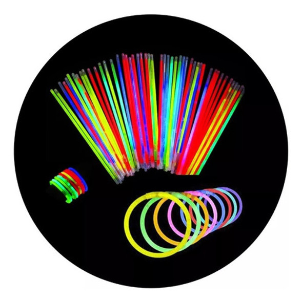 Pulseras X 50 Neon Luminosa Química Luz Cotillon Pulsera 0