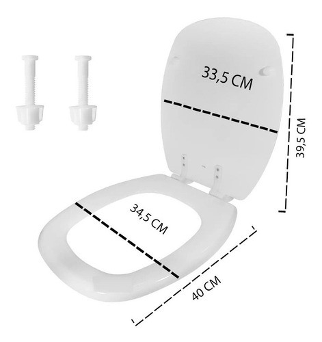 Asiento Tapa Inodoro Para Roca Monaco Herrajes Nylon Mdf 1