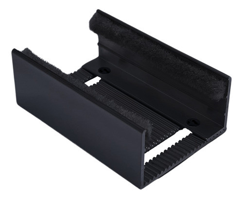 Kit 5 Guia U Ajustável Para Porta De Correr Alumínio Preto 0