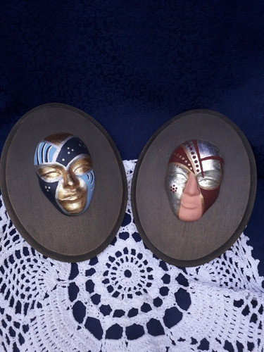 Mascaras De Decoración Sobre Madera (301) 1