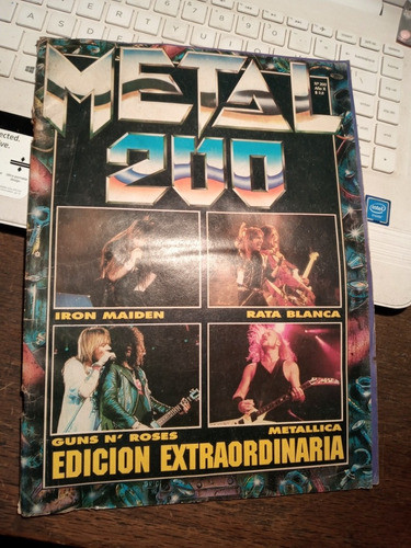 Revista Metal N.200 Agosto 1992 Maiden,rata Blanca,metallica 0