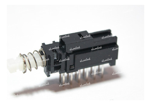 6 Pulsadores Retenido Push Switch 12 Contactos 4 Inv (mini) 0
