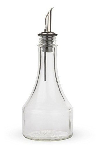 Jarabe Botella De Vidrio Con Acero Inoxidable Vertedor  8 Oz 0