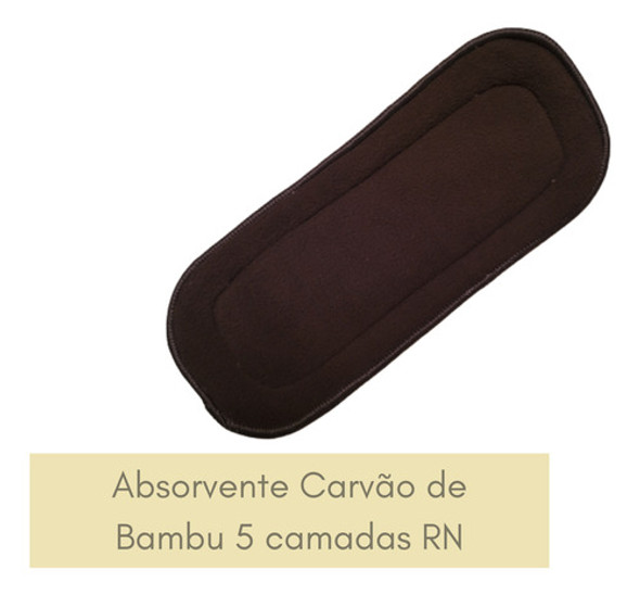 Absorvente De Carvão De Bambu 5 Camadas - Tamanho Recém Nasc 0