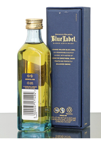 Whisky Johnnie Walker Blue Label Miniatura De 50 Ml Vidrio 1