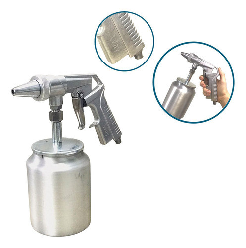 Pistola Pintura Sucção Copo 1000ml 1 Bico 6,0mm 1